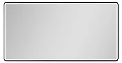 Produktbild von LED Badspiegel 120×70 cm, schwarz, Alurahmen, Licht neutralweiß, IP24