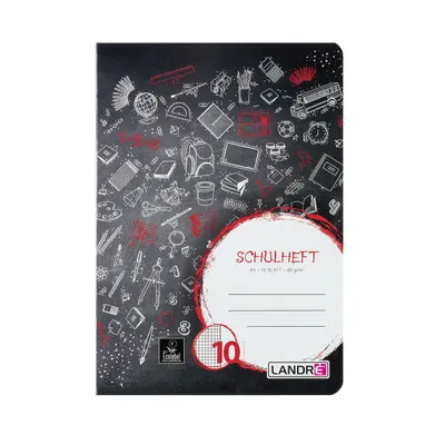 Produktbild von LANDRÉ Schulheft DIN A5 Lineatur 10 / kariert 16 Blatt