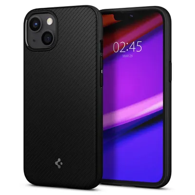 Produktbild von Spigen ACS03546, Cover, Apple, iPhone 13, 15,5 cm (6.1"), Schwarz