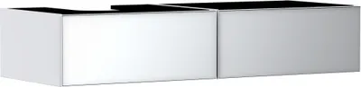 Image de hansgrohe Xevolos E meuble sous lavabo, 2 tiroirs, 1 découpe à gauche, 1370x550x275mm, pour console avec vasque à poser, 54319320