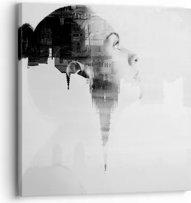 Produktbild von Bild auf Leinwand - Leinwandbild - Frau modern - 30x30cm - Wand Bild - Wanddeko - Wandbilder - Leinwanddruck - Bilder - Kunstdruck - Wanddekoration - Leinwand bilder - Wandkunst - AC30x30-3737
