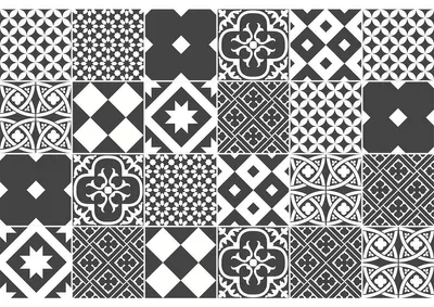 Image de Autocollants muraux imitation carrelage pour la cuisine et la salle de bains – 24 autocollants « Azulejos Bastelica » imitation carrelage en ciment – 24 autocollants de 15 x 15 cm
