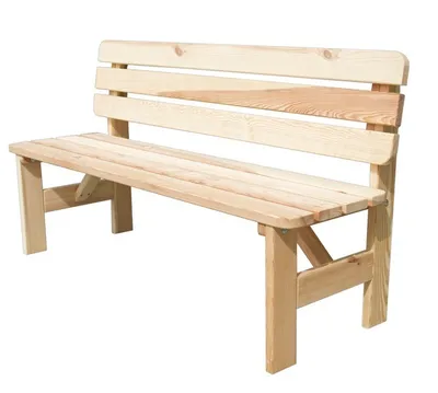 Image de Banc de jardin en bois Rojaplast VIKING 200 cm naturel