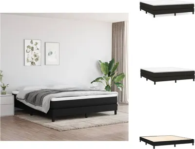 Produktbild von vidaXL Boxspringbett Schwarz 160x200 cm Stoff - Betten & Bettgestelle