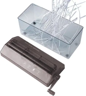 Produktbild von Famanu Papierversnipperer kompakt - Handbetrieb, tragbar, 14,5 x 11,5 x 14,5 cm