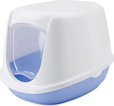 Produktbild von Nobby Katzentoilette Ducheese sweet blau/weiß
