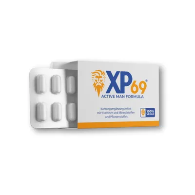 Produktbild von XP69 Nahrungsergänzungsmittel für Männer mit Zink & Vitaminen, koffeinhaltig