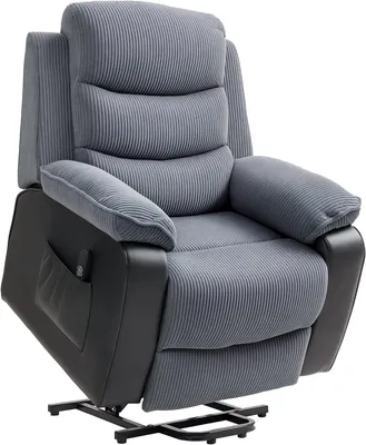 Image de Fauteuil électrique - Fauteuil releveur - Fauteuil relax - Fauteuil réglable - Gris foncé - Suspension à ressorts ensachés