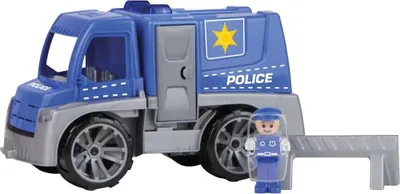 Produktbild von Lena TRUXX Polizei mit Zubehör, LKW, Police, 2 Jahr(e), Kunststoff, Schwarz, Blau, Grau
