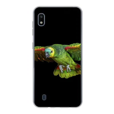 Produktbild von MuchoWow® Handyhülle Schutzhülle Hülle für Samsung Galaxy A10 Papagei - Vogel - Federn Silikon Softcase Handy Hülle - Schutzhülle