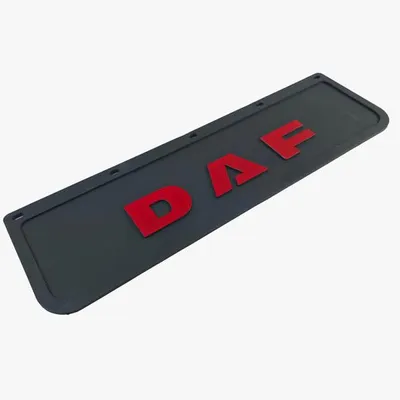 Image de Bavette de pare-chocs avant DAF avec inscription rouge en relief | 600 mm x 180 mm
