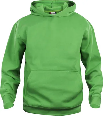 Produktbild von Kapuzenpullover Basic Junior mit Kängurutasche und Rippenbündchen an Ärmeln und Bund