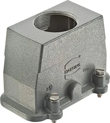 Produktbild von HARTING Han 16HP Tüllengehäuse, 1xM40 gerader Kabelabgang, Schraubverriegelung - 1 Stück