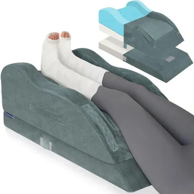Verstellbares Beinkissen zur Beinhochlagerung, 18/25 cm, Grau