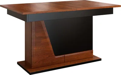 Produktbild von Tisch 140x90 cm, Farbe: Walnuss / Schwarz