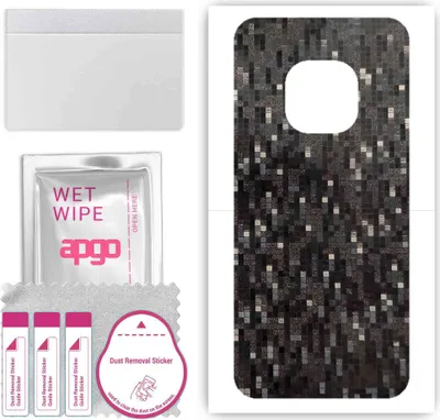 Produktbild von apgo Rückseite Schutzfolie, Skin, kompatibel mit Nokia XR20, Hinten Displayschutzfolie aus Vinylfolie, kratzfest, einfache Montage - Carbon Black Pixel