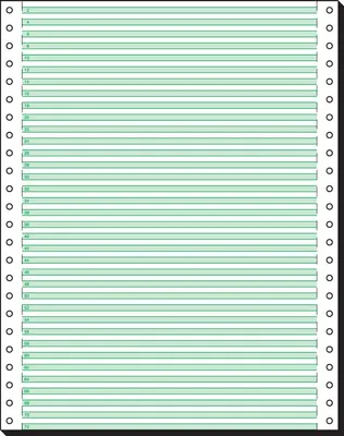 Produktbild von SIGEL 12247 Computerpapier 12"x240 mm, A4, LP, 60 g/m², 1f, grüne Lesestreifen 1/6", 2000 BL, Endlospapier