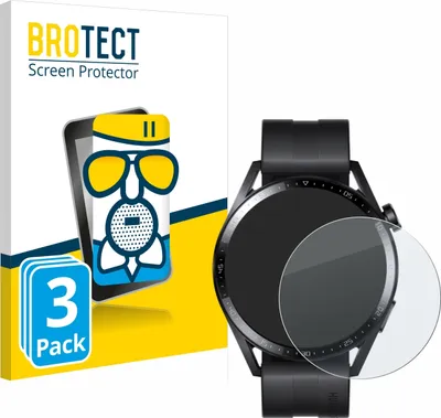 Produktbild von 3x BROTECT Entspiegelungs Schutzglas für Huawei Watch GT 3 (46 mm) Schutzfolie Panzer Folie Glas Display Schutz matt