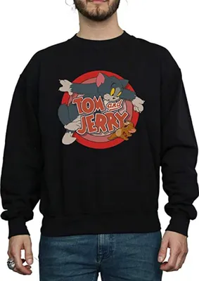 Produktbild von Tom and Jerry - "Classic Catch" Sweatshirt für Herren BI1940 (XL) (Schwarz)