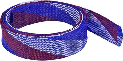 Obrázok produktu pre DELOCK Geflechtschlauch dehnbar 2 m x 38 mm blau-rot-weiß