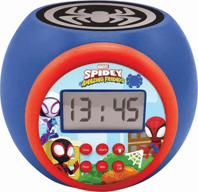 Produktbild von Spidey and Friends Projektionswecker mit Nachtlicht und 3-Farben-Timer