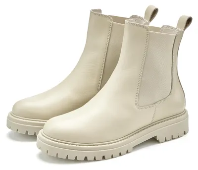 Produktbild von Elbsand Stiefelette Chelseaboots, Schlupfstiefel, Lederstiefelette, Herbststiefelette beige Größe 40