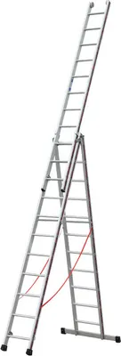 Produktbild von Euro-Profi Mehrzweckleiter 3-tlg. Mod. S307 - Sprossenanzahl: 3 x 11, max. Arbeitshöhe: 8,75 m