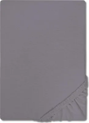 Produktbild von CloudComfort Basic Spannbettlaken Jersey-Stretch dunkelgrau 120 x 200 cm