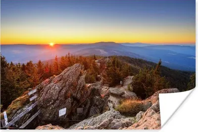 Produktbild von MuchoWow® Poster Blick von einem Berg des Nationalparks Bayerischer Wald 180x120 cm - Fotoplakat