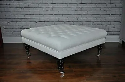 Produktbild von Chesterfield Hocker Pouf XXL Fußhocker Beistellhocker Designer Ottomane Chaise