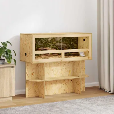 Produktbild von "Schlussverkauf" Terrarienbasis - Viel Platz - mit Regal Braun 100x40x50 cm OSB C17440