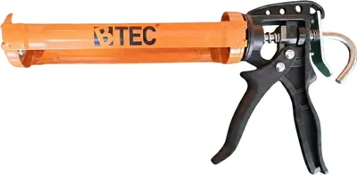Zdjęcie produktu dla Pistolet do kartuszy BTEC z metalową i nylonową rączką – do silikonu, kleju i uszczelniaczy o pojemności 310 ml Pistolet do silikonu Prasa do kartuszy Prasa do smaru