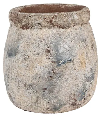 Obrázok produktu pre Kvetináč Clayre & Eef Ø 14x14 cm béžová modrá terakota