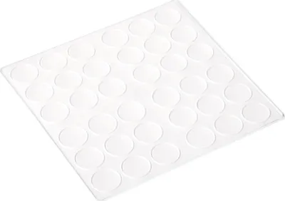 Produktbild von Adsamm® | 36 x selbstklebende Anschlagpuffer | Ø 18 mm | Höhe: 1 mm | rund | zylindrisch | Transparent | Elastikpuffer zum Kleben |