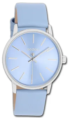 Produktbild von Oozoo Timepieces Damenuhr Quarzuhr Analog mit Lederarmband hellblau D3UOC11063