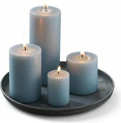 Produktbild von Metall Deko Kerzenteller 22cm Rund Silber Kerzentablett Kerzenschale Schale