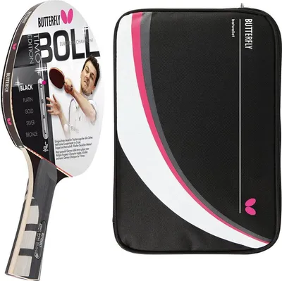 Produktbild von Butterfly 1x Timo Boll Black 85030 Tischtennisschläger + Tischtennishülle Drive Case II