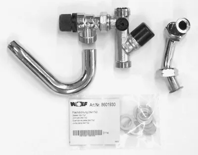 Image de Wolf Anschluss-Set Trinkwasser Überputz ohne Druckminderer 1/2" für Zentrale CGW