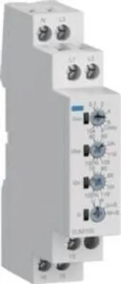 Produktbild von Hager Kontrollrelais EUM100 Phasenüberwachung 161-520V einstellbar 1P+N/3P(N) 1 Wechsler