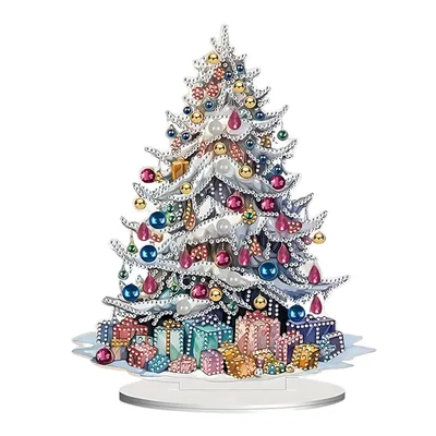 Produktbild von 5D Diamond Painting Weihnachten, DIY Gemälde Weihnachtsbaum, Tisch Deko 24.8 x 20.7cm