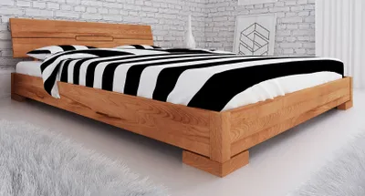 Produktbild von Doppelbett Kapiti 08 Kernbuche massiv geölt - Liegefläche: 200 x 200 cm (B x L)