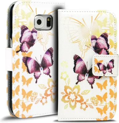 Produktbild von Handy Tasche für Samsung Galaxy S6 Edge Hülle Kunstleder Motiv Schutzhülle Case