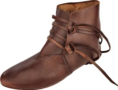 Produktbild von Wendegenähte Mittelalter-Schuhe geschnürt aus Rindsleder braun 37