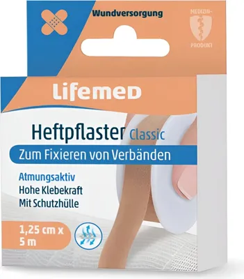 Produktbild von Lifemed Heftpflaster "Classic" hautfarben 125 mm x 5,0 m