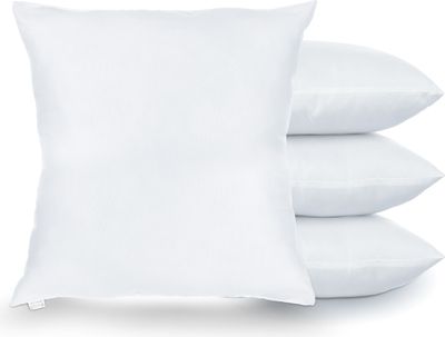 4er Set Kopfkissen 40x40 cm Kissen weiche Mikrofaser Kissenfüllungen Innenkissen Füllkissen Füllung