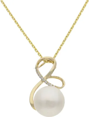 Produktbild von JuwelmaLux Anhänger 333/000 (8 Karat) Gold mit Süßwasser Zuchtperle und synth. Zirkonia JL10-02-3488