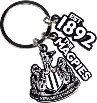 Produktbild von Newcastle United FC - Schlüsselanhänger, Anhänger BS6295 (Einheitsgröße) (Schwarz/Weiß)