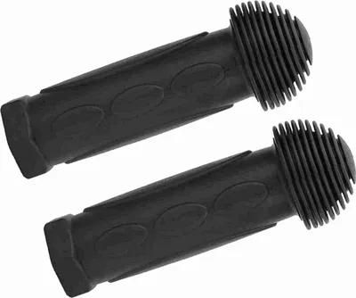 Produktbild von 2 Stück Kinder Fahrradgriffe, Anti-Rutsch Gummibeschichtung, Kunststoff Lenkergriffe für Dreiräder und Roller, Schwarz