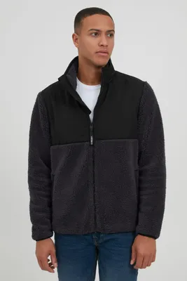 Produktbild von 11 Project PRPijke Herren Sweatjacke Cardigan Jacke Mit Teddy-Futter mit Stehkragen
