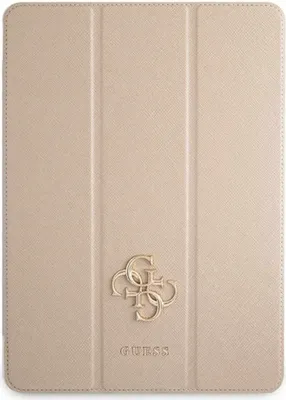 Produktbild von Guess Folio iPad Pro 12.9 inch (2021) Book Case Tablet Cover - Gold - Saffiano Leather